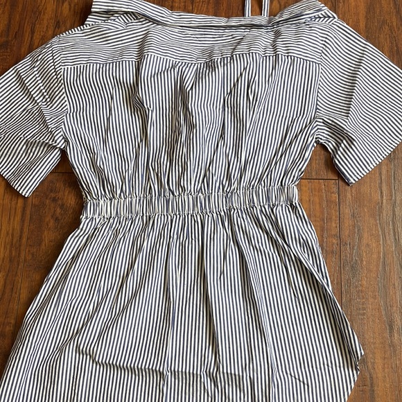 🧡 2/$30 🧡 Zara Woman Premium Denim Collection Short Sleeve Striped Top - Picture 6 of 6
